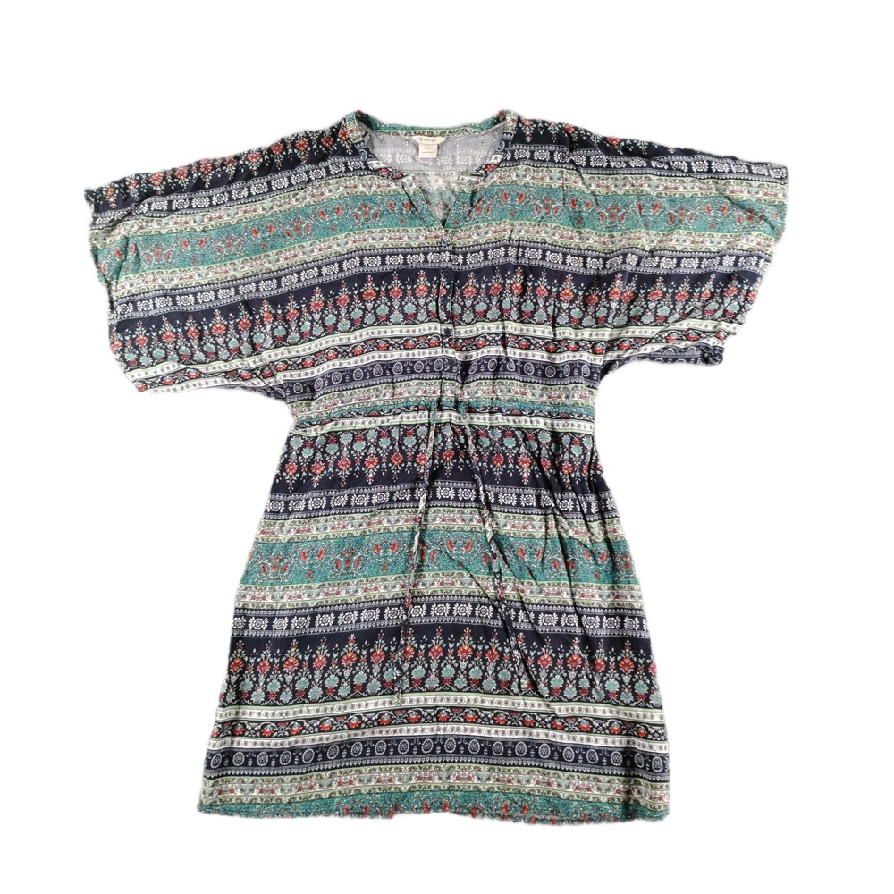 Ariat S Floral Print Tunic Top 10017159 Rayon Button Up Pullover Boho Western